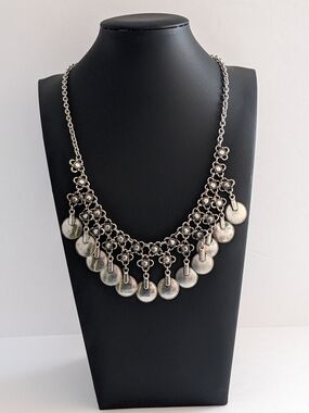 Vintage Boho Silver Tone Agestebol Necklace - Women Jewelry